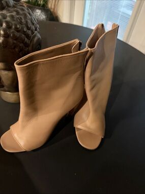 Women’s Givenchy Peep-Toe Ankle Boots in Nude